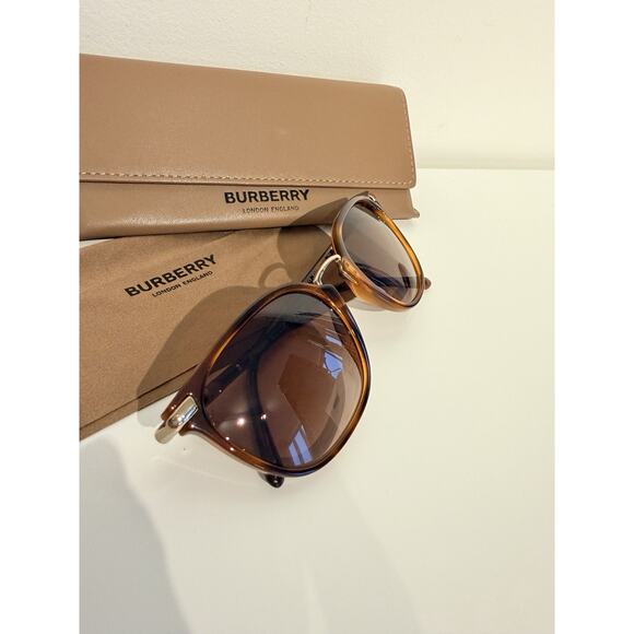 Burberry Light Havana Square Sunglasses - Picture 10 of 12